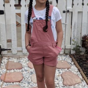 Girls overall color short